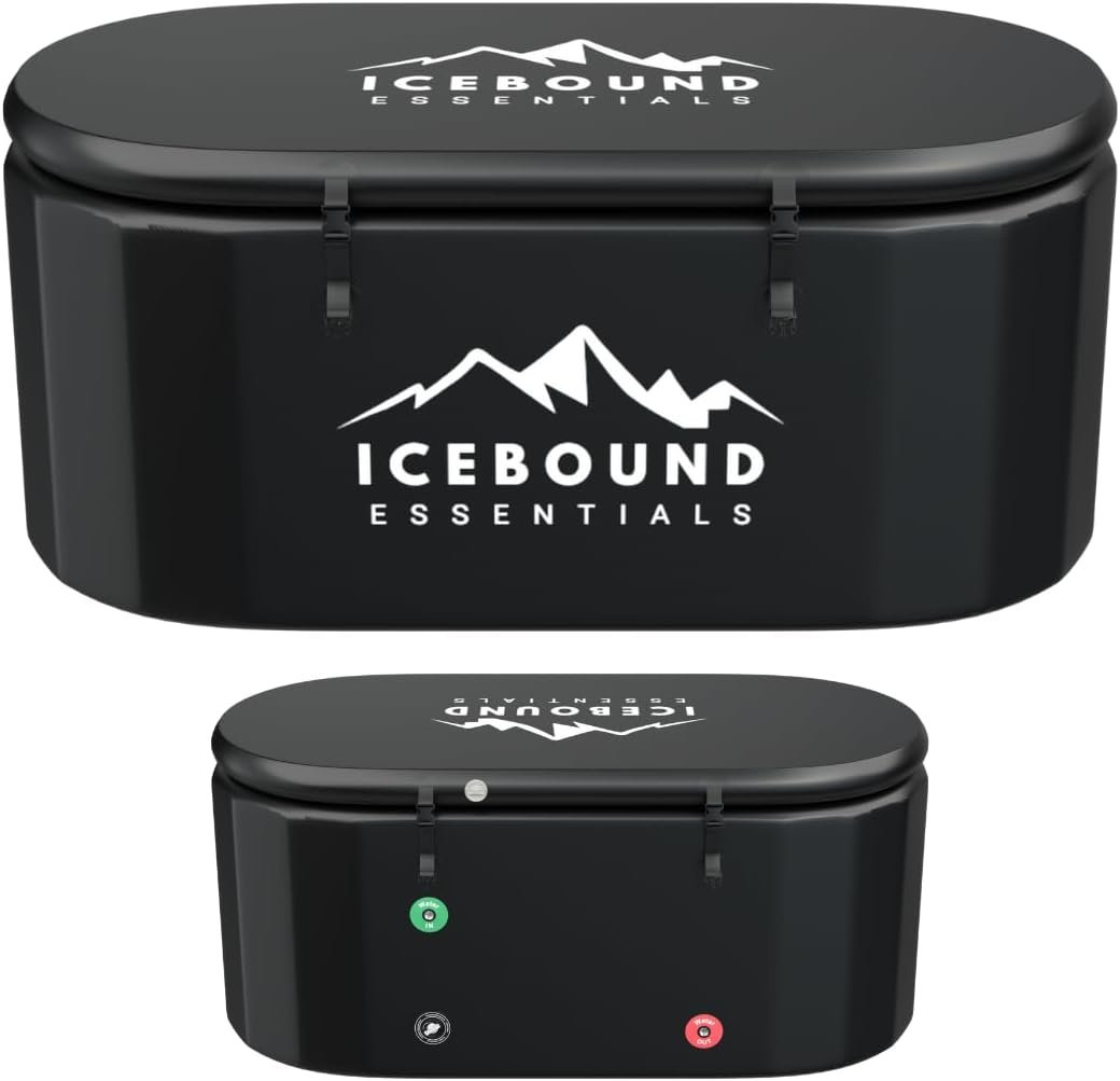 Inflatable Cold Plunge Tub – XL, Black – 150 Gallon Ice Bath – Chiller Compatible – Inflatable