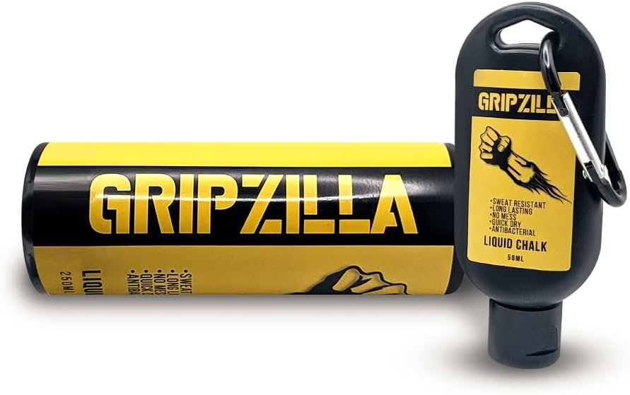 GRIPZILLA Liquid Chalk Kit Gym Chalk for Weight Lifting, Rock Climbing, Pole Grip, Bouldering, Powerlifting, Ball, Gymnastics, Sports, and Workout – Package May Vary