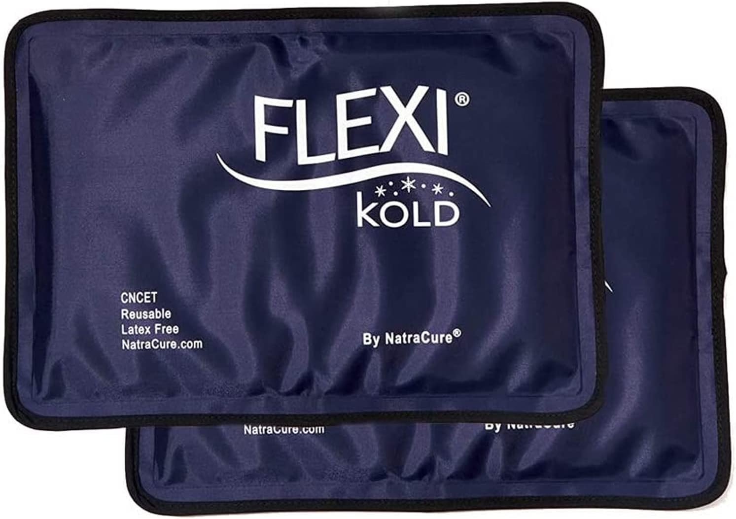 2 FlexiKold Gel Ice Packs – Ice Packs for Injuries Reusable, Back Pain Relief, Knee Ice Pack Wrap, After Surgery, Ice Pack for Knee – 6303-COLD-2PK by NatraCure – Medium – 2PK