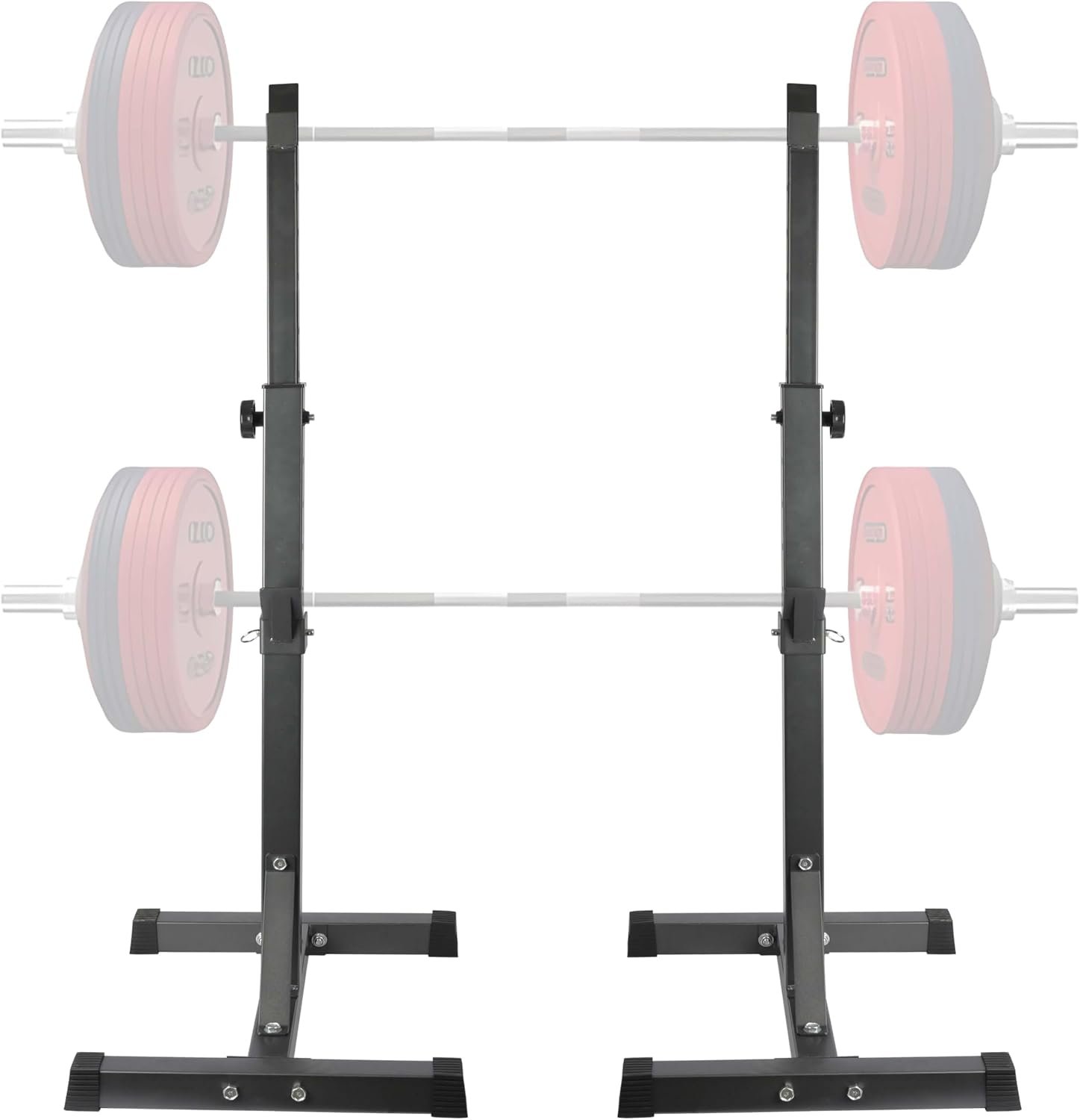 Adjustable Squat Rack Standard 550LBS Capacity 40-66 Inch Solid Steel Squat Stands Barbell Free-press Bench Home Gym Portable Dumbbell Racks Stands