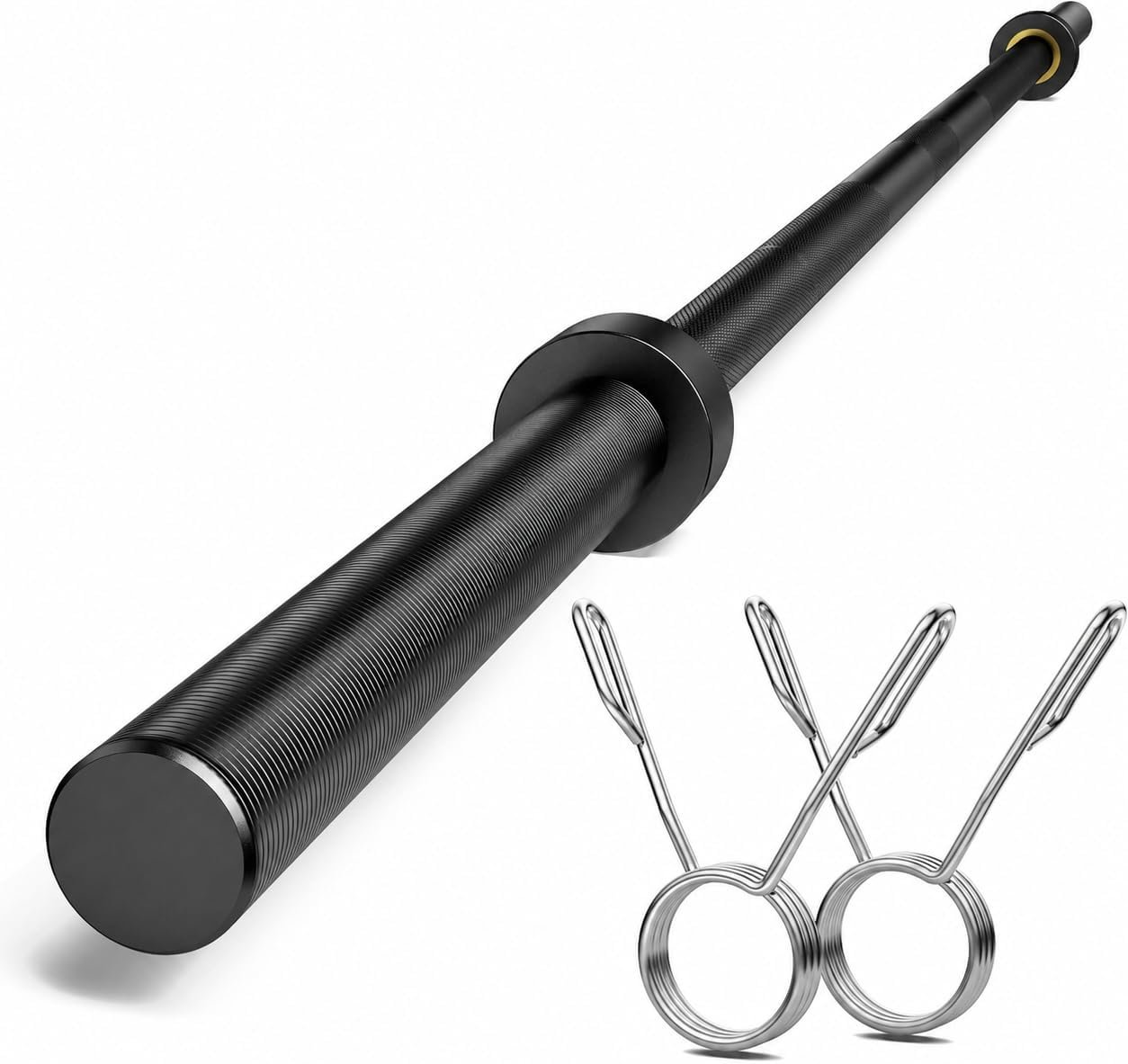 7FT Olympic Barbell, 1900 LB Capacity Alloy Steel Powerlifting Bar with 2-Inch Sleeves and Center Knurling
