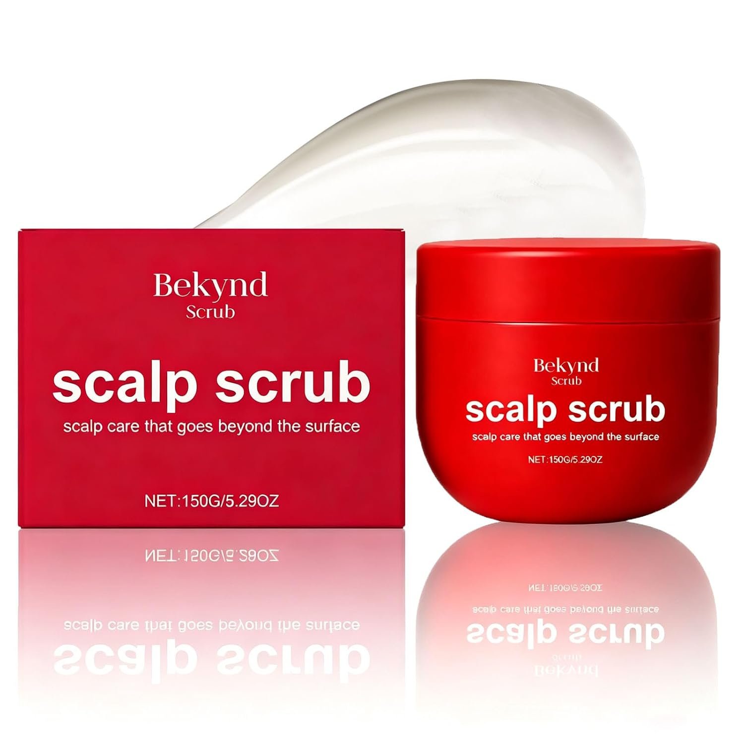 Bekynd Scalp Scrub Red Jar,Rich in Grapefruit Extract,150g,5.29 Oz (1PCS)