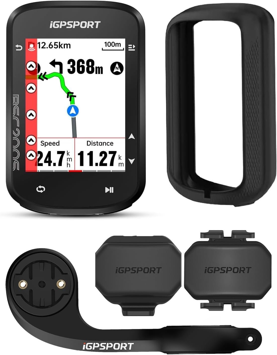 iGPSPORT BSC200S GPS Bike Computer, Wireless Route Navigation 2.4” Screen Bluetooth ANT+ Cycle Computer IPX7 Waterproof