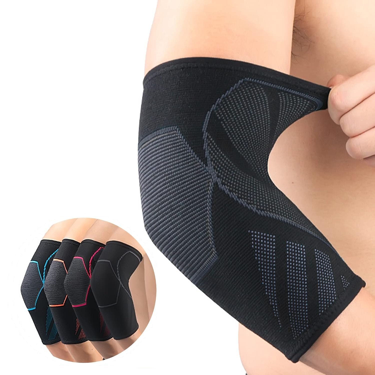 Arm Guards & Elbow Compression Sleeve(1 Pair)，Tennis Elbow Braces for Tendonitis and Tennis Elbow，Arm Supports golfer，tennis elbow relief for women & men,elbow sleeve for weightlifting