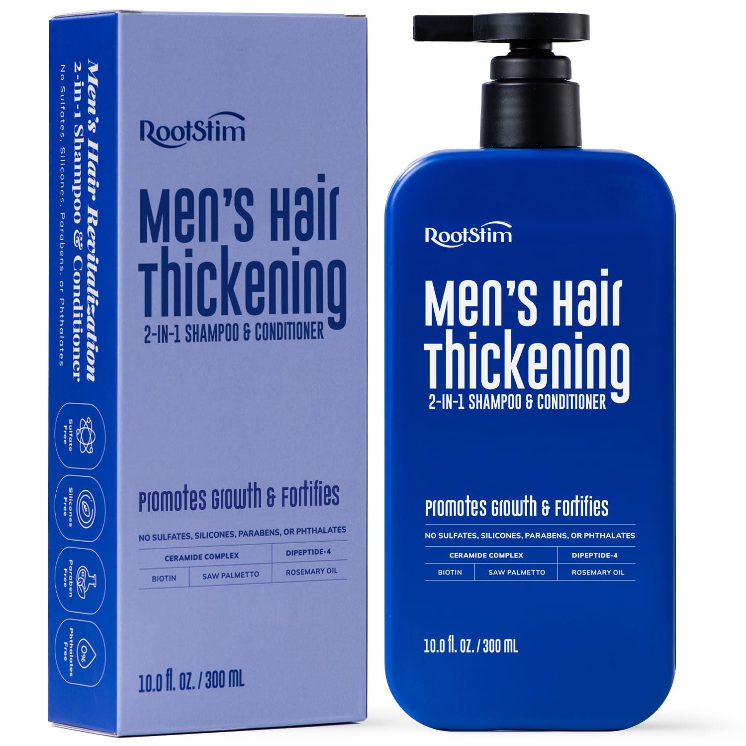DHT Blocking Shampoo for Men – Hair Thickening & Anti Hair Loss Shampoo with Saw Palmetto, Biotin & Rosemary for Hair Growth – 2-in-1, Sulfate-Free, 10oz