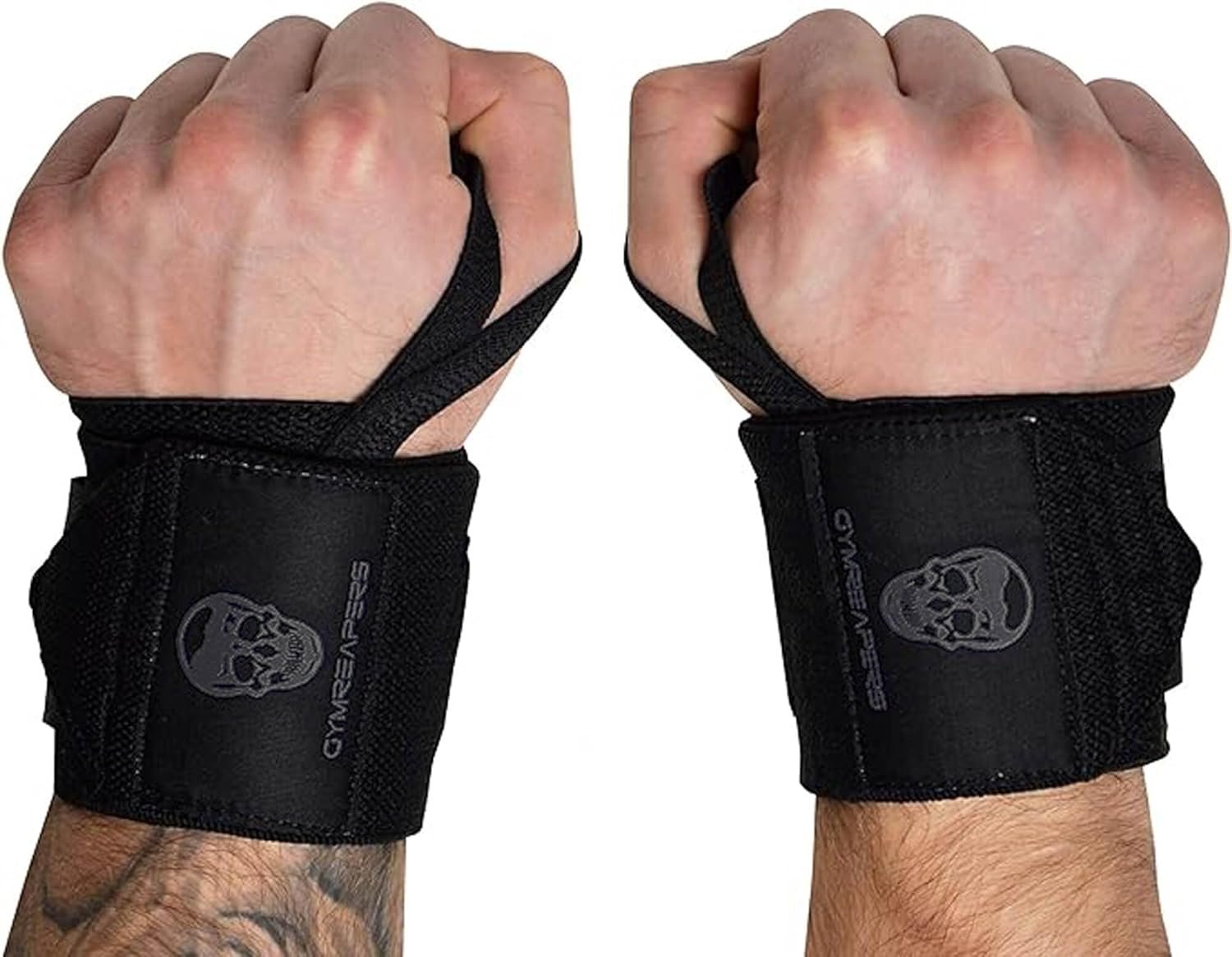 Gymreapers Weightlifting Wrist Wraps (IPF Approved) Professional Quality Wrist Support with Heavy Duty Thumb Loop – Best Wrap for Powerlifting Competition, Strength Training, Bodybuilding
