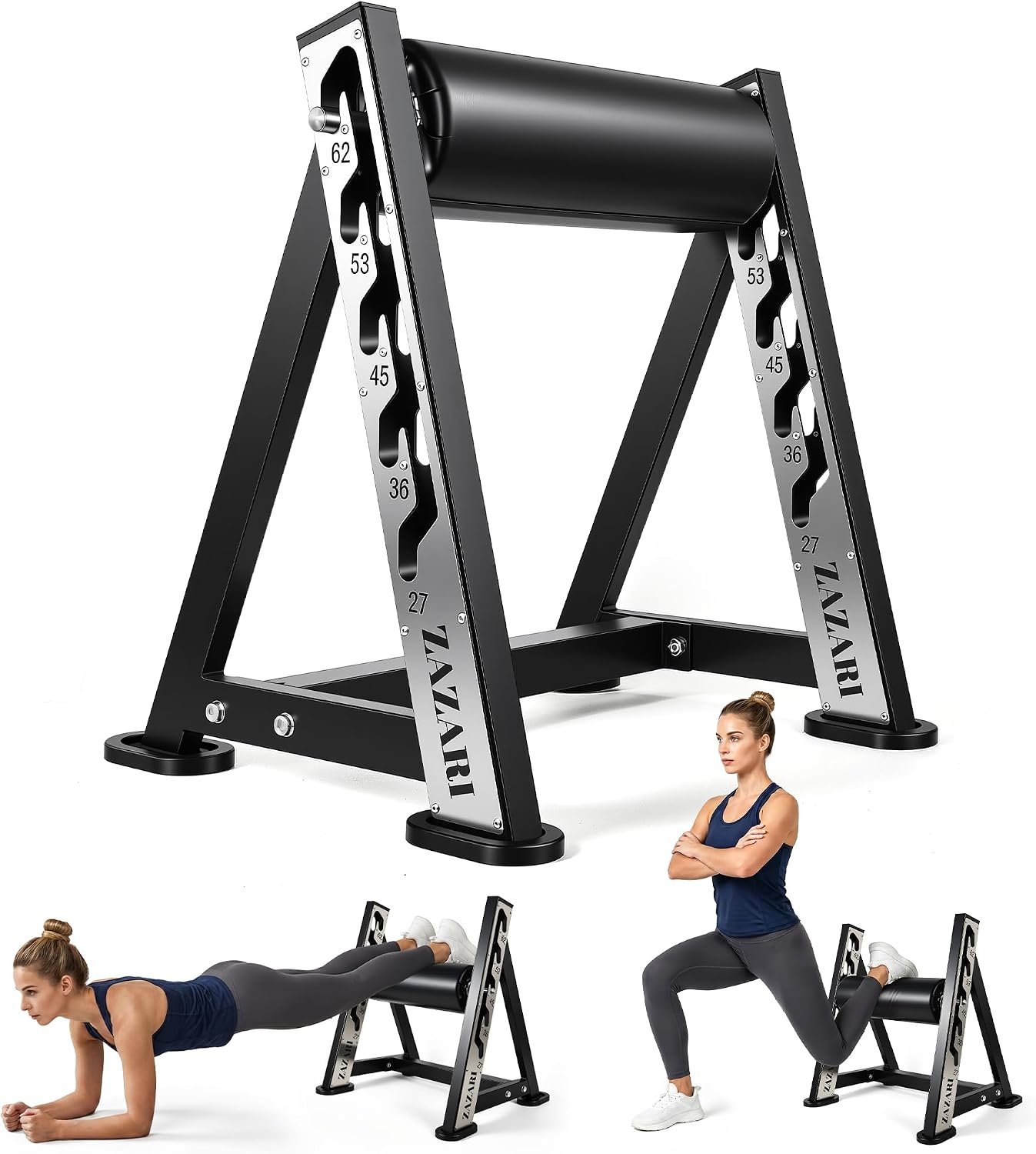 Bulgarian Split Squat Stand A-Frame Single Leg Roller for Home Gym