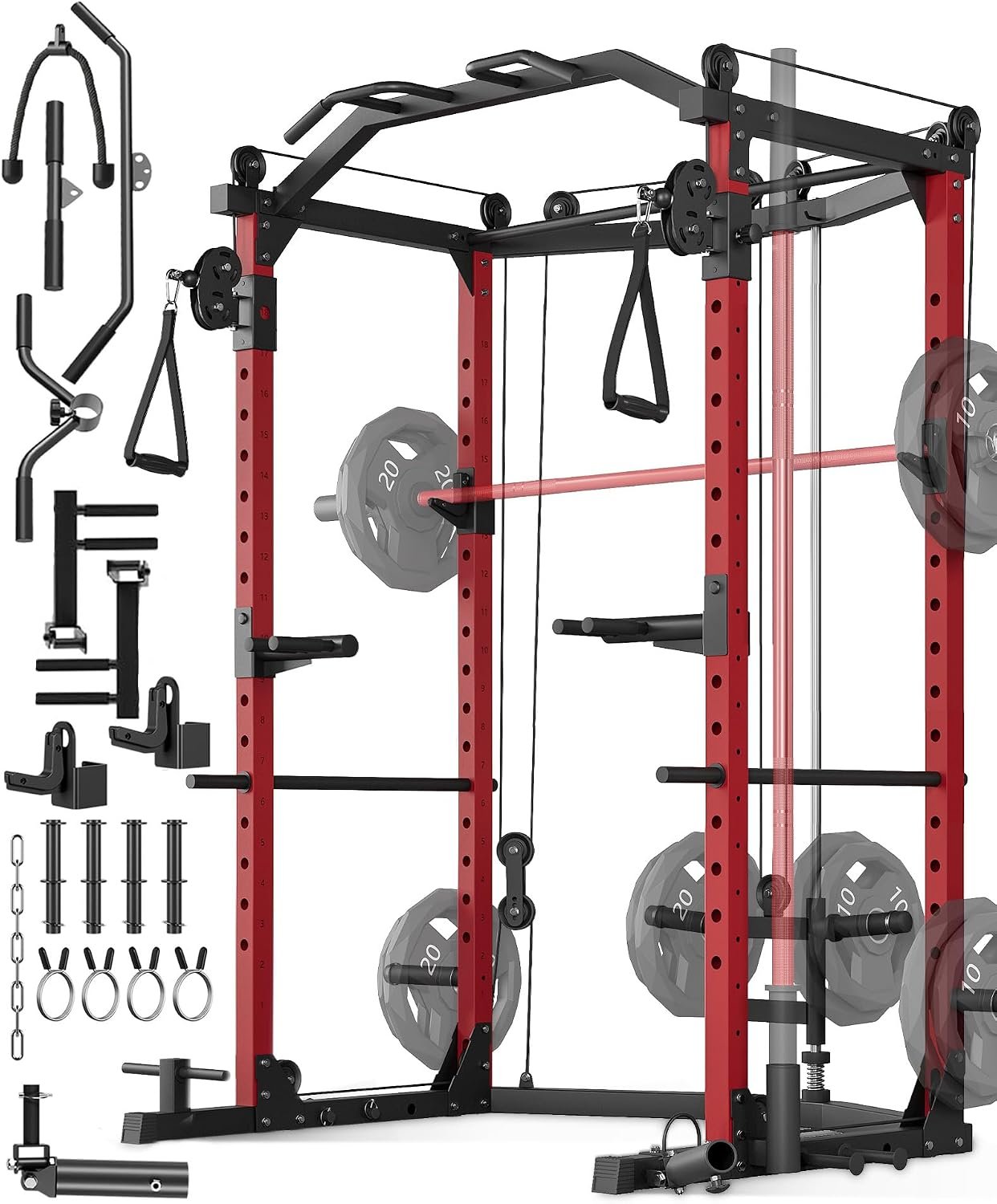 GarveeLife Power Cage, Multi-Functional Power Racks for Home Gym