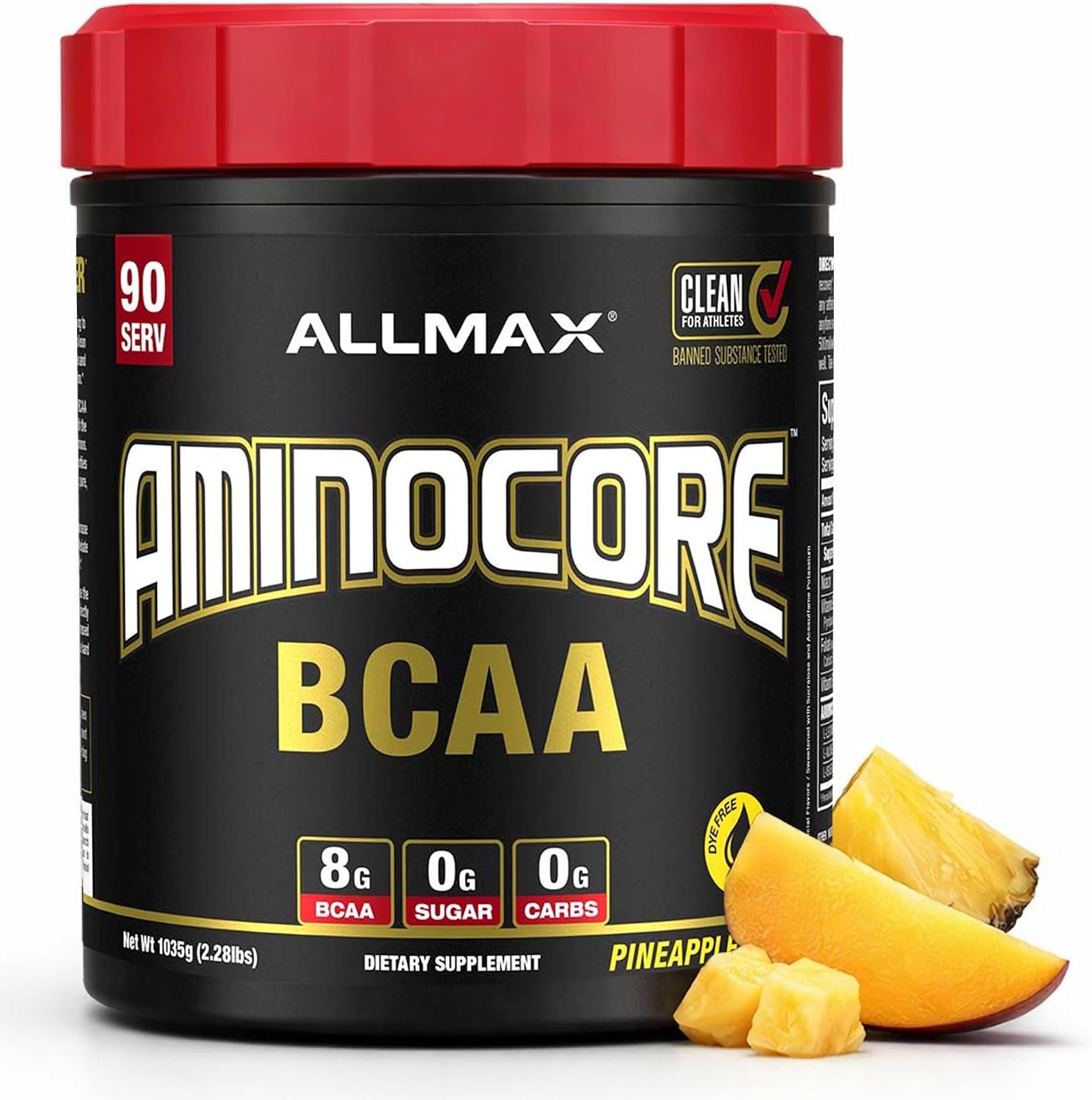 ALLMAX AMINOCORE BCAA Powder, Pineapple Mango, 90 Servings, 1035 g