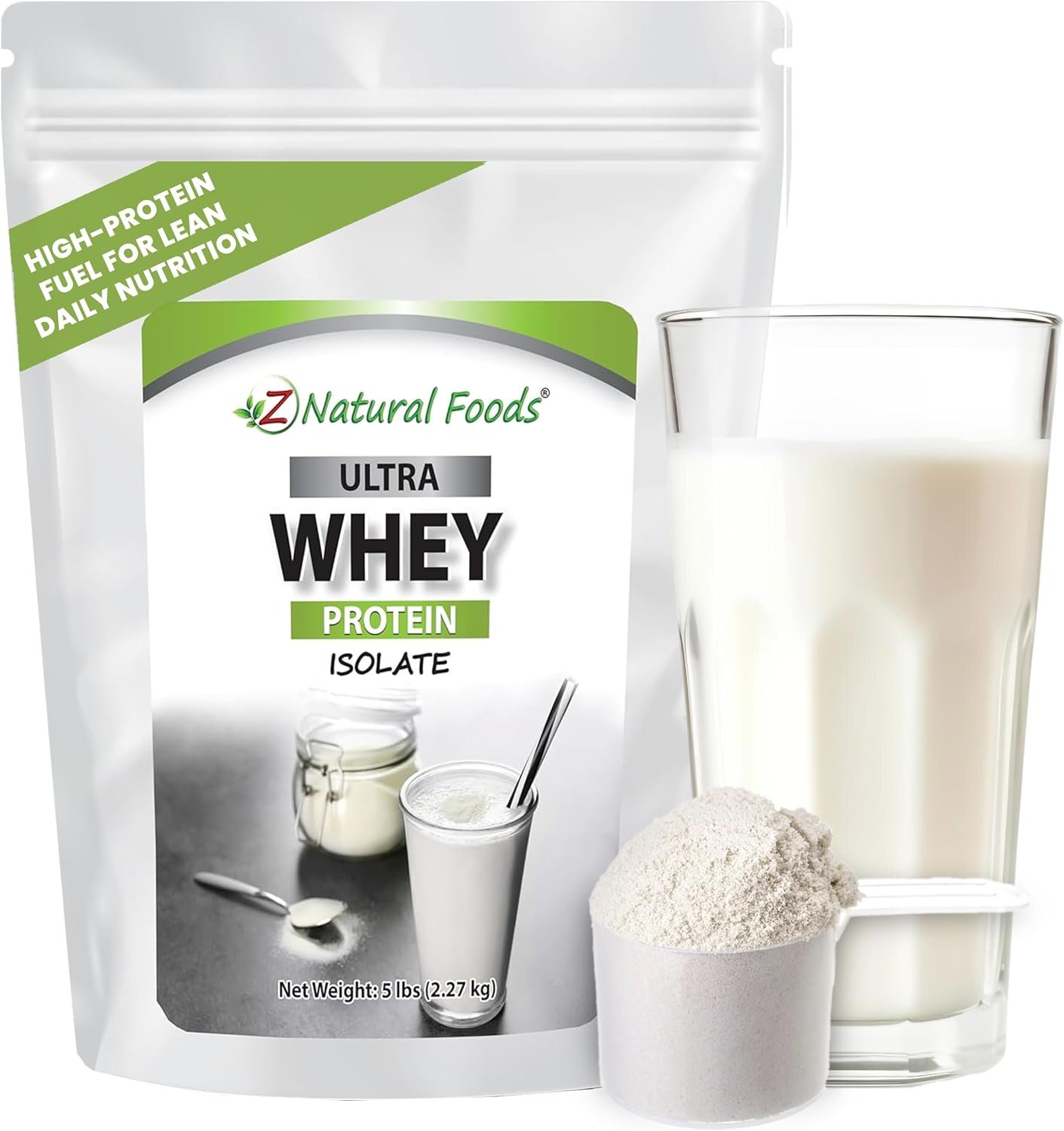 Z Natural Foods Ultra Whey Protein Isolate – Unflavored & Unsweetened, 5 lb