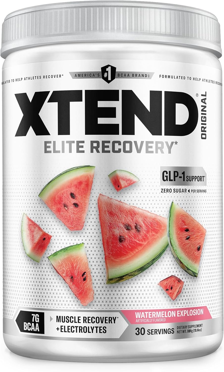 Xtend Original BCAA Powder, Zero Sugar, Watermelon Explosion, 30 Serv