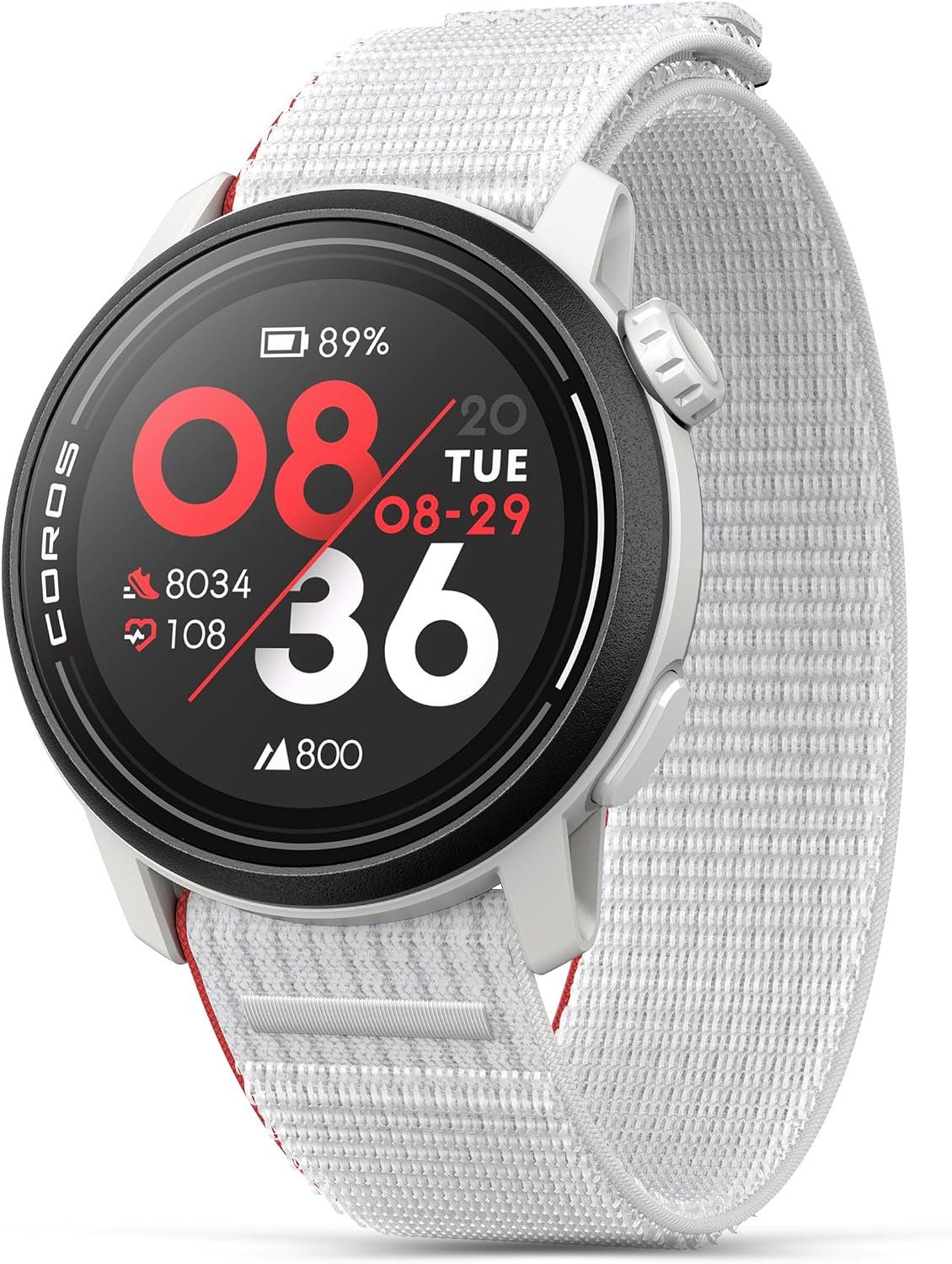 COROS PACE 3 GPS Sport Watch, Lightweight Running Watch – Chalk Nylon