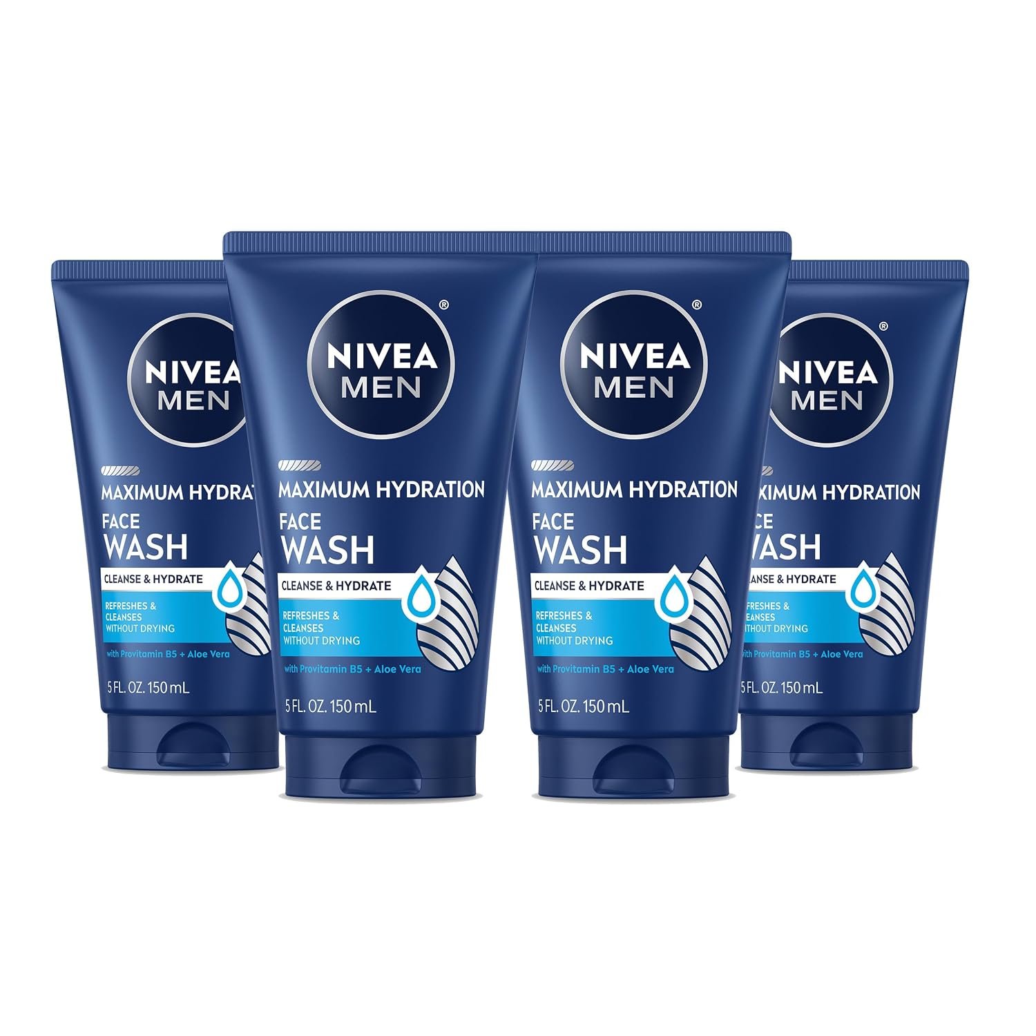 NIVEA MEN Maximum Hydration Face Lotion, SPF 15 Sunscreen, 4 x 2.5 FL OZ