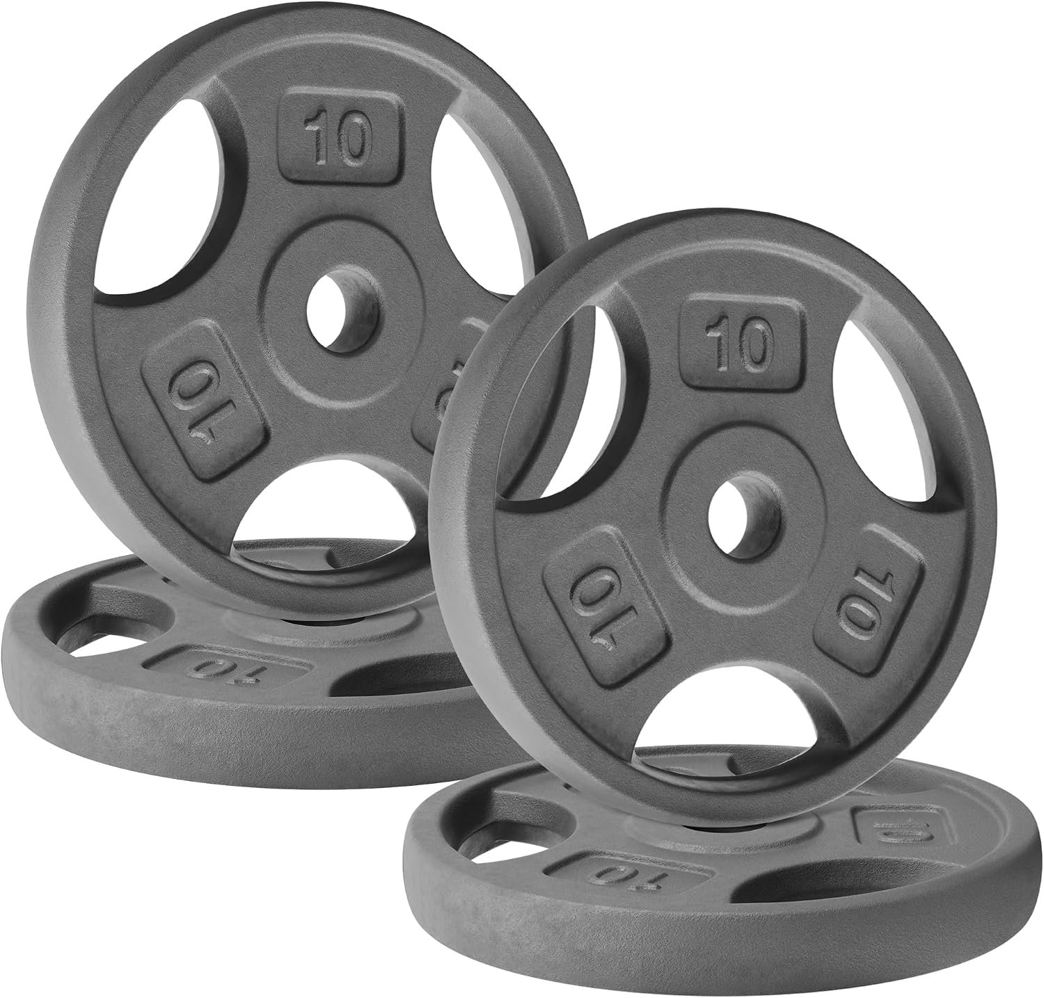 Yes4All 1 Inch Grip Weight Plates, Cast Iron Strength Training