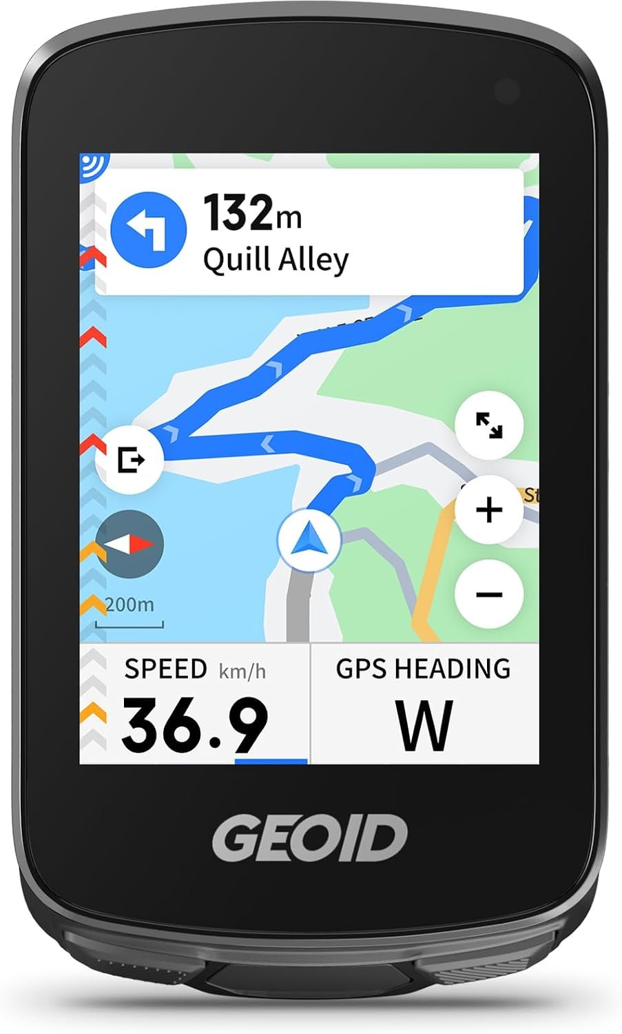 GEOID CC700 Pro 2.8″ Color Touchscreen GPS Bike/Cycling Computer, Map Navigation with Re-Route Planning, WiFi Auto-Sync, ANT+/Bluetooth, Message Notification, IPX7 Waterproof, Free Indoor Training