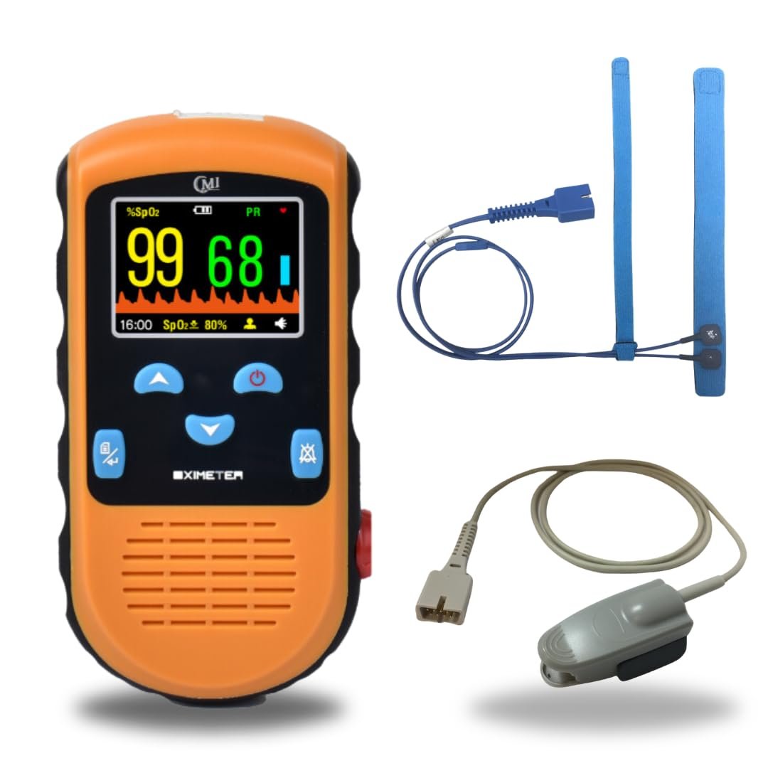 CMI Health Handheld Finger Pulse Oximeter for Adults with Carry Case
