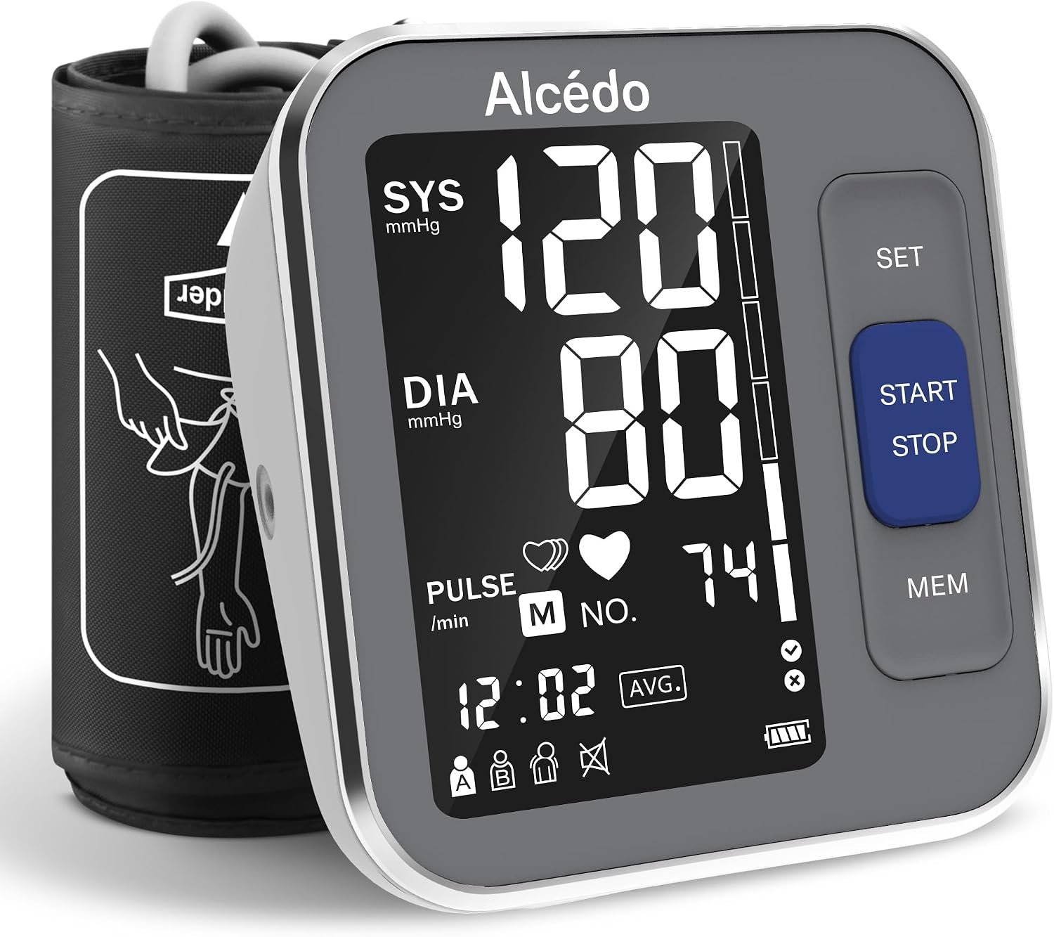Alcedo Blood Pressure Monitor for Home Use, Upper Arm Cuff BP Machine