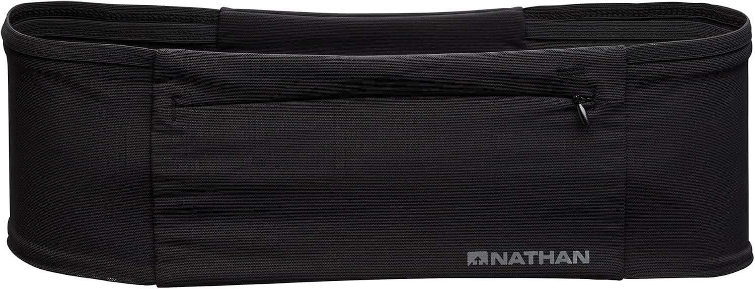 Nathan Zipster Max Running Belt, Running Belts for Women and Men, Bounce-Free Waist Pack with Extra Large Zipper Pocket, Smartphone Storage, Walking, Gym, Hiking