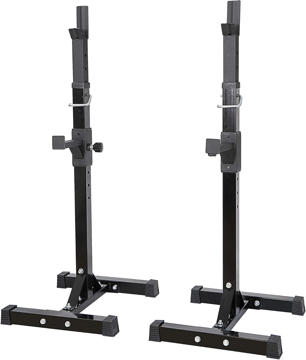 ANT MARCH Pair of Adjustable Height 45″-70″ Portable Squat Rack Stands