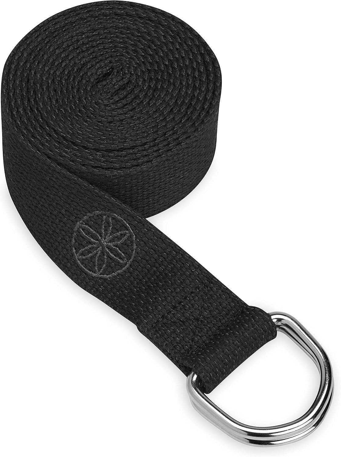 Gaiam Yoga Strap Premium Athletic Stretch Band with Adjustable Metal D-Ring Buckle Loop | Exercise & Fitness Stretching for Yoga, Pilates, Physical Therapy, Dance, Gym Workouts